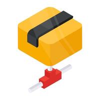 An editable design icon of share parcel vector
