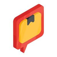 An editable design icon of logistic chatl vector