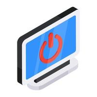 An icon design of system shutdown vector