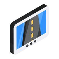 An icon design of online highway vector