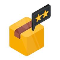 Flat design icon of customer feedback vector