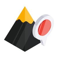Premium design icon of mountain location vector
