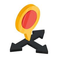 Creative design icon of destination point vector