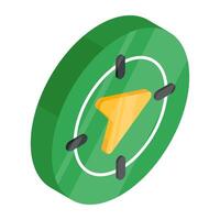 An icon design of navigation target vector