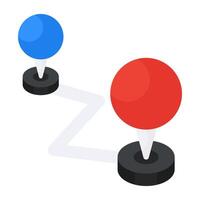 A flat isometric design icon of pathway vector