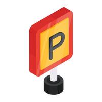 Creative design icon of parking board vector