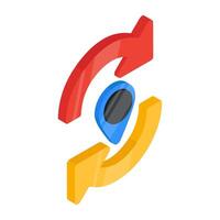 An icon design of location update vector
