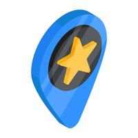 Premium design icon of favorite Location vector