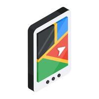 An icon design of mobile navigation vector