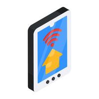 A unique design icon of mobile smart home vector