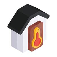 An icon design of home temperature vector