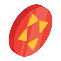 Conceptual isometric design icon of control buttons vector