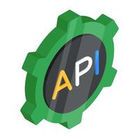 Trendy design icon of api vector