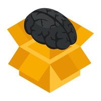 Modern design icon of think outside the box vector