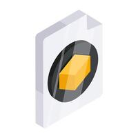 Trendy design icon of 3d file vector