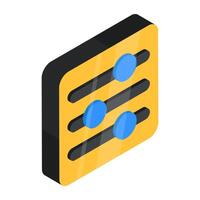 An editable design icon of volume equalizer vector
