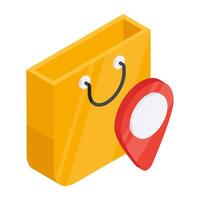 Modern design icon of shopping location vector