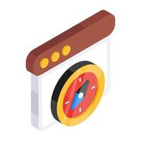 A beautiful design icon of web compass vector