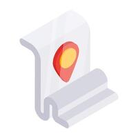 Perfect design icon of location paper vector