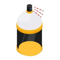 Conceptual isometric design icon of spray paint vector