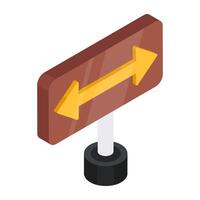 An icon design of double Arrow board vector