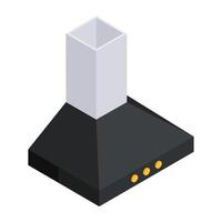 An icon design of extractor hood vector