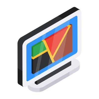 Creative design icon of online map