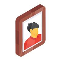 Conceptual flat isometric designicon of photo vector