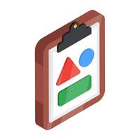 Math shapes on page, geometric shapes icon vector