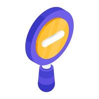 A unique design icon of zoom out vector