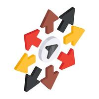 A beautiful design icon of navigation arrows vector