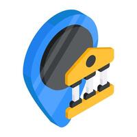 A trendy design icon of bank location vector