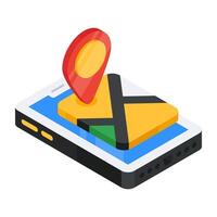 Perfect design icon of mobile map vector