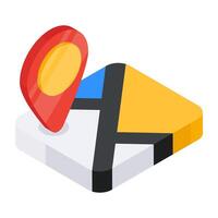 A trendy design icon of map vector