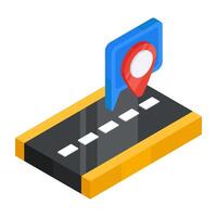 Premium design icon of highway location chat vector