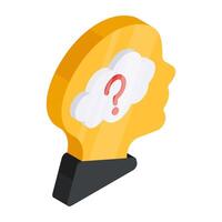An icon design of cloud problem vector