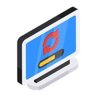 A premium download icon of system update vector