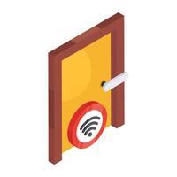 Modern design icon of smart door vector