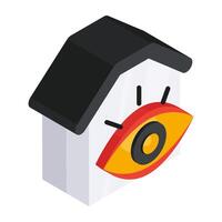 Trendy design icon of home monitoring vector