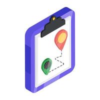 Modern design icon of route vector