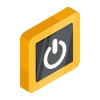 An icon design of shutdown vector