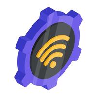 Modern design icon of wifi setting vector