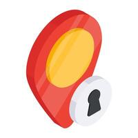 Perfect design icon of locked location vector