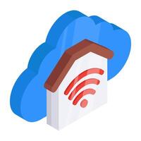 A unique design icon of smart home vector