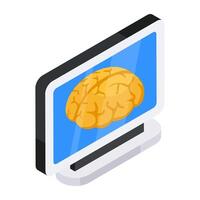 Modern design icon of brain vector