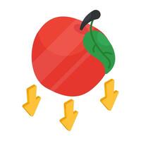 Premium design icon of falling apple vector
