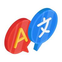 Perfect design icon of language translator vector