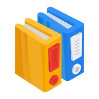 A colored design icon of binder vector