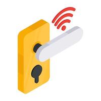 Unique design icon of smart door lock vector
