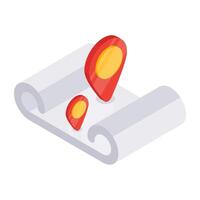 Modern design icon of map vector